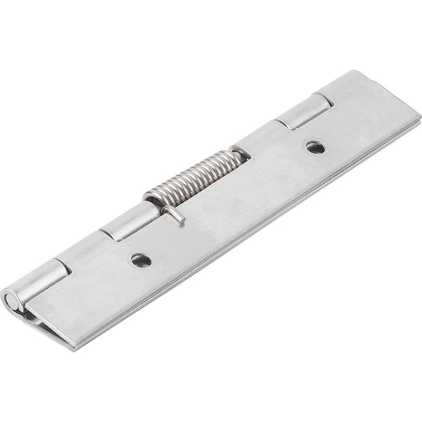 Kipp Spring Hinge Spring Closed A=40, B=120, Form:B Round Hole, Stainless Steel Bright K1175.14012011 - main